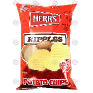 Herr's  ripples, potato chips 3.5oz