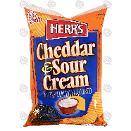 Herr's  cheddar sour cream potato chips 3.5oz