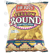 Herr's  100% yellow corn round tortilla chips 13oz