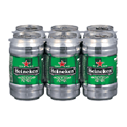 Heineken Lager Beer no slip grip cans.  keg cans are discontinued 6pk