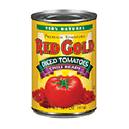 Red Gold Tomatoes Diced Chili Ready  14.5oz