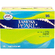 Tampax Pearl super absorbency tampons, plastic applicator 96ct