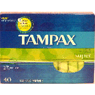 Tampax  super absorbency tampons, anti-slip grip cardboard applica 40ct