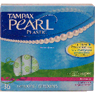 Tampax Pearl plastic tampons, super absorbency, scented  36ct