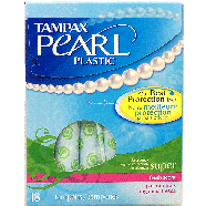 Tampax Pearl super absorbency fresh scent plastic tampons 18ct
