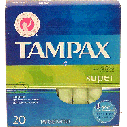 Tampax  super absorbency tampons, anti-slip grip cardboard applica 20ct