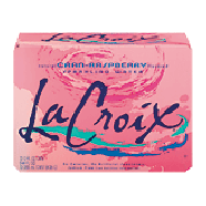 La Croix  cran-raspberry flavored sparkling water, 12-fl. oz. cans12pk