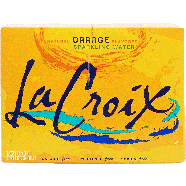 La Croix  orange flavored sparkling water, 12-fl. oz. cans 12pk
