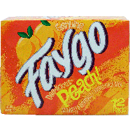 Faygo  peach flavor soda pop, caffeine free, 12-fl. oz. cans 12pk