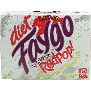 Faygo  diet redpop strawberry soda, 12-fl. oz. cans 12pk