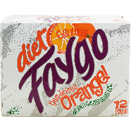 Faygo  diet orange soda, 12-fl. oz. cans 12pk
