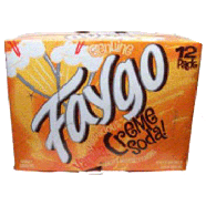 Faygo  cream flavor soda, 12-fl. oz. cans 12pk