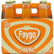 Faygo  orange flavor soda, made with 100% cane sugar, 12-fl. oz. 6pk