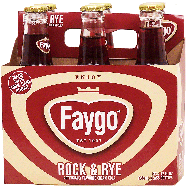 Faygo Rock & Rye flavored cream cola soda, made with 100% cane suga6pk
