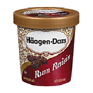 Haagen-Dazs Ice Cream Rum Raisin 1-pt