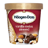 Haagen-Dazs Ice Cream Vanilla Swiss Almond 1-pt