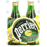 Perrier Sparkling Natural Mineral Water Lemon 330 mL 4pk