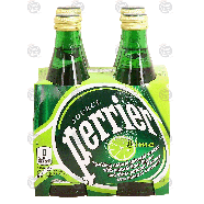 Perrier Sparkling Natural Mineral Water Lime 330 mL 4pk