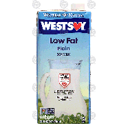 West Soy  low fat soymilk drink, plain flavor 32fl oz