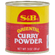 S & B  oriental curry powder dry mix 3oz