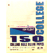 Top Flight  college rule filler paper, 10 1/2 x 8-inch  150ct