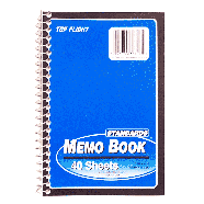 Top Flight Standards memo book, 40 sheets, 6 x 4 in, side open, spi 1ct