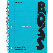 Top Flight Boss 3 subject, 138 sheets, wide rule 1ct