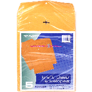 Top Flight  kraft clasp envelopes, durable heavyweight, 9 x 12 in  5pk