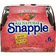 Snapple All Natural raspberry tea made from green & black tea leave6pk