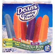 Dean's Country Fresh assorted pops, no sugar added, cherry, or21-fl oz