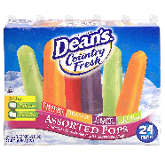 Dean's Country Fresh assorted pops; cherry, orange, grape, lime 24-pk