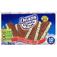 Dean's Country Fresh mint chocolate chip ice cream sandwiches,35-fl oz
