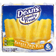 Dean's Country Fresh banana twin pops, 6 pack 15-fl oz