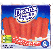 Dean's Country Fresh cherry twin pops, 6 pack 15-fl oz