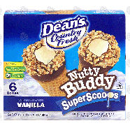 Dean's Country Fresh nutty buddy; super scoops; vanilla, 6 con24-fl oz