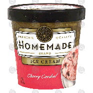 Homemade  cherry cordial premium ice cream 1-pt