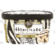 Homemade Zebra Stripes vanilla ice cream with fudge stripes 1.5-qt