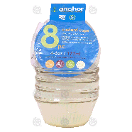 Anchor  4 - 6 oz custard cups with lids  4pk