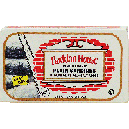 Haddon House  lightly smoked plain sardines in pure olive oil -4.375oz