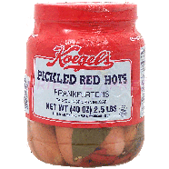Koegel's  pickled red hots, frankfurters packed in spiced vinegar 40oz