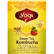 Yogi Green Tea Kombucha herbal tea supplement aids immune and di1.12oz