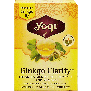 Yogi Ginkgo Clarity herbal tea supplement enhances mental perfor1.12oz