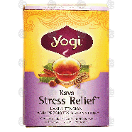 Yogi Kava Stress Relief caffeine free herbal supplement, 16 tea1.27-oz