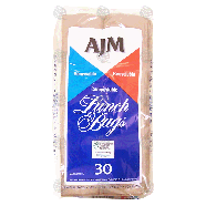Ajm  paper lunch bags, compostable, renewable, recyclable, 5.125 x 30ct