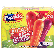 Popsicle  ice pops, sugar free, orange, cherry, and grape, 813.2-fl oz