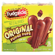 Fudgsicle The Original Fudge Pops low fat fudge pops, 18 pac29.7-fl oz