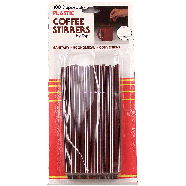 Tops  disposable coffee stirrers, plastic 100ct