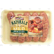 Johnsonville Naturals mild italian sausage, 5-count 16oz