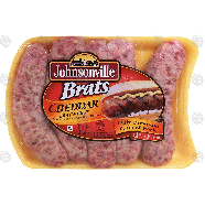 Johnsonville  cheddar bratwurst, 5-count 19oz