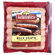 Johnsonville  beer brats, cooked bratwurst, 6-count 14oz